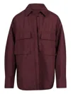 Christian Wijnants Toka Padded Shirt In Burgundy