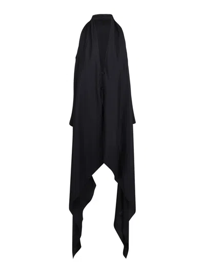 Christian Wijnants Trini Top With Front Ties In Black