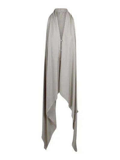 Christian Wijnants Trini Top With Side Ties In Gray