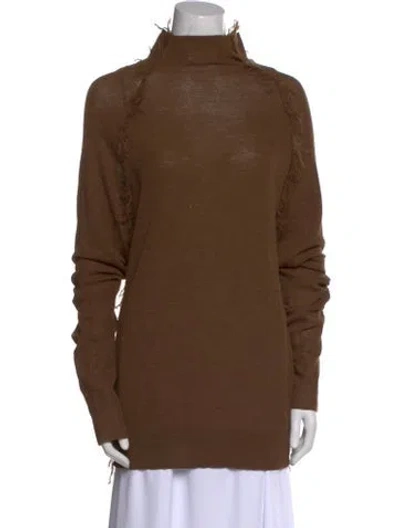 Pre-owned Christian Wijnants Turtleneck Sweater In Brown