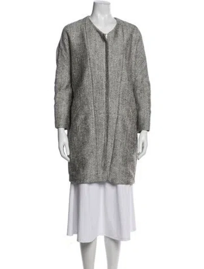Pre-owned Christian Wijnants Tweed Pattern Jacket In Gray