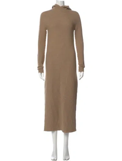 Pre-owned Christian Wijnants Virgin Wool Long Dress In Neutral