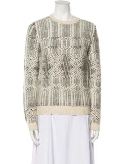 Pre-owned Christian Wijnants Virgin Wool Printed Sweater In Neutral