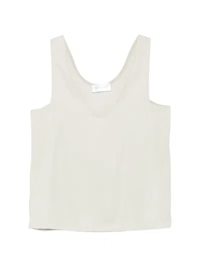 Christian Wijnants V-neck Sleeveless Top In White