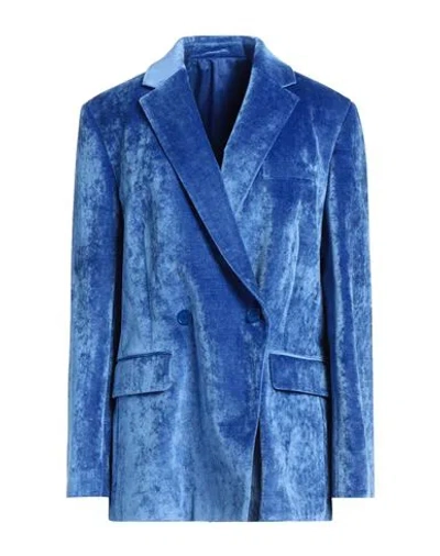 Christian Wijnants Woman Blazer Blue Size 4 Viscose, Cotton