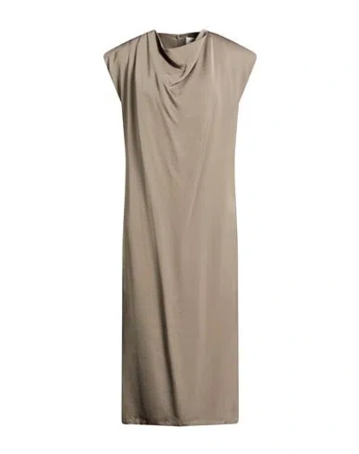 Christian Wijnants Woman Midi Dress Sage Green Size 6 Rayon In Gray