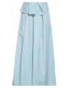 Christian Wijnants Woman Midi Skirt Sky Blue Size 10 Cotton, Polyamide In Blue