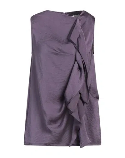Christian Wijnants Woman Top Dark Purple Size 8 Polyester