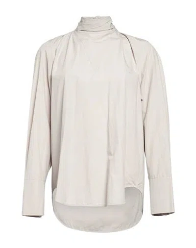 Christian Wijnants Woman Top Light Grey Size 10 Cotton In Gray