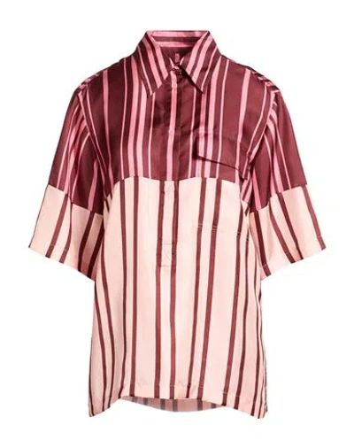 Christian Wijnants Woman Top Pink Size 6 Silk In Multi