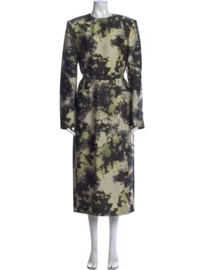 Pre-owned Christian Wijnants Wool Long Dress W/ Tags In Multi