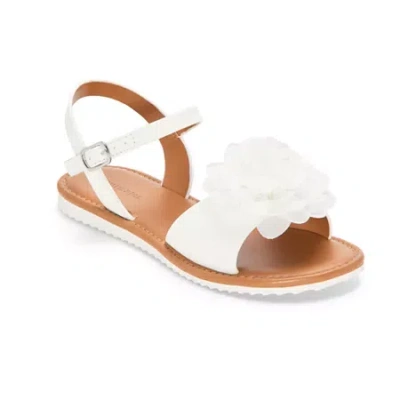 Christie & Jill Fiona Little & Big Kid Girls Ankle Strap Flat Sandals In White