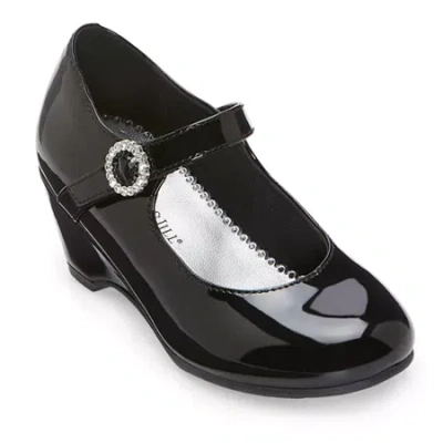 Christie & Jill Heart Little & Big Kid Girls Round Mary Jane Shoes In Black