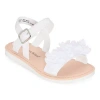 Christie & Jill Toddler Girls Lil Ava Ankle Strap Flat Sandals In White