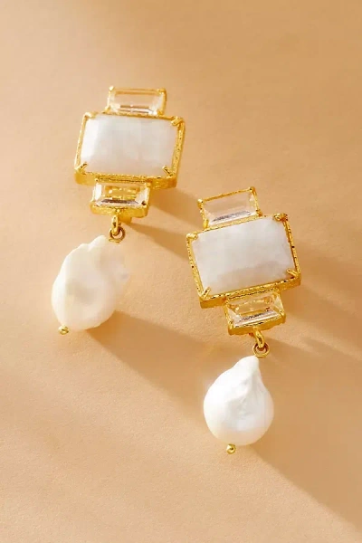 Christie Nicolaides Bambina Pearl Drop Earrings In White