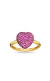 Christina Alexiou 18k Yellow Gold Agape Bella Pink Sapphire Ring