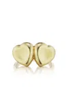 Christina Alexiou 18k Yellow Gold Double Side-by-side Heart Ring