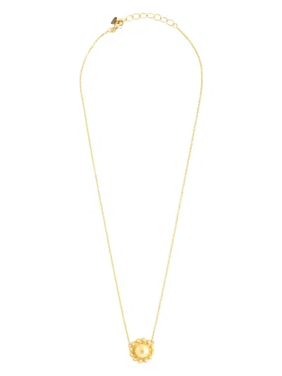 Christina Alexiou 18kt Yellow Gold Flower Necklace