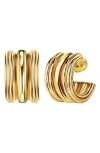Christina Caruso Baby Triple Hoop Earrings In 14k Gold