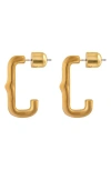 Christina Caruso Heritage Huggie Earrings In 14k Gold