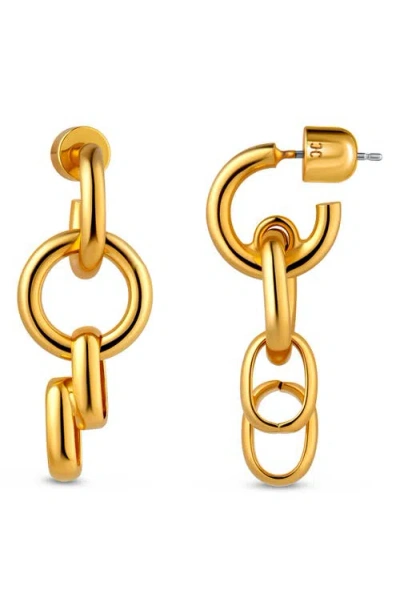 Christina Caruso Italian Chain Drop Earrings In Gold