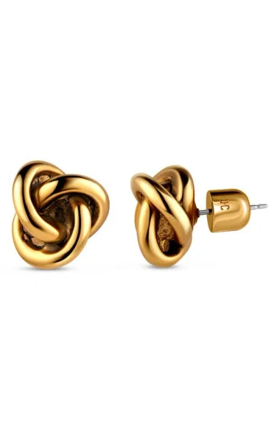 Christina Caruso Love Knot Stud Earrings In Gold