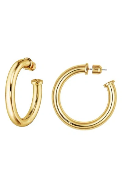 Christina Caruso Medium Hoop Earrings In 14k Gold