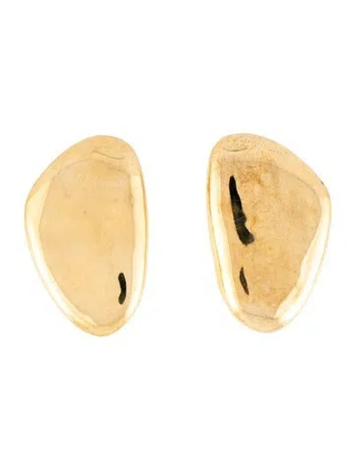 Pre-owned Christina Caruso Oval Clip On Earrings In Multicolor