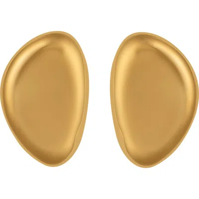 Christina Caruso Small Oval Drop Earrings In 14k Gold