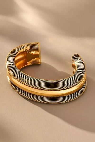 Christina Caruso Triple Cuff Bracelet In Gold