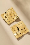 Christina Caruso Woven Square Clip-on Earrings In Gold