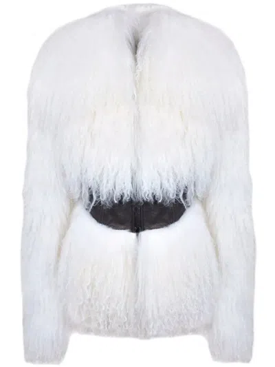 Christina Crawford Mongolian Short With Corset Clothing In White