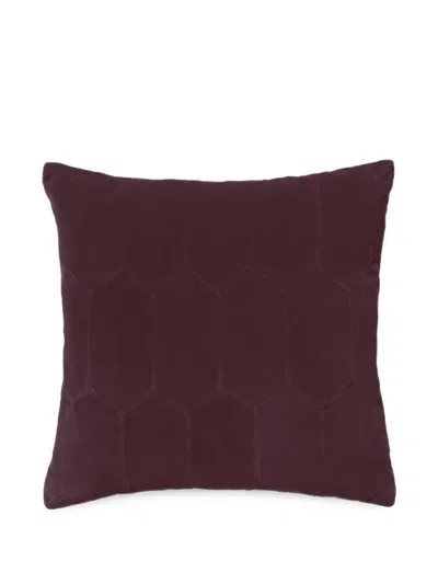 Christina Lundsteen Camille Quilted Cushion In Brown