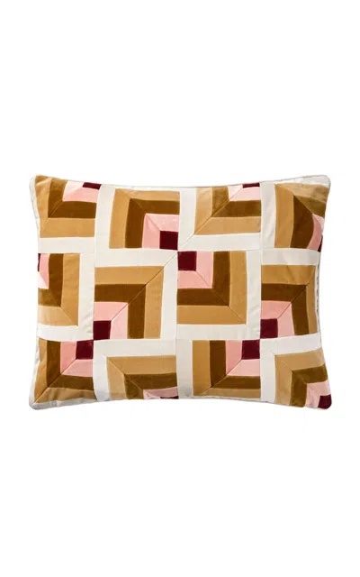 Christina Lundsteen Eden Cotton Velvet Cushion In Multi