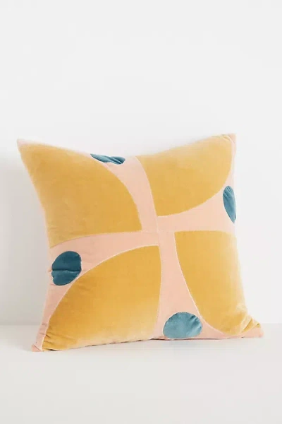 Christina Lundsteen Josefine Velvet Cushion Cover In Yellow