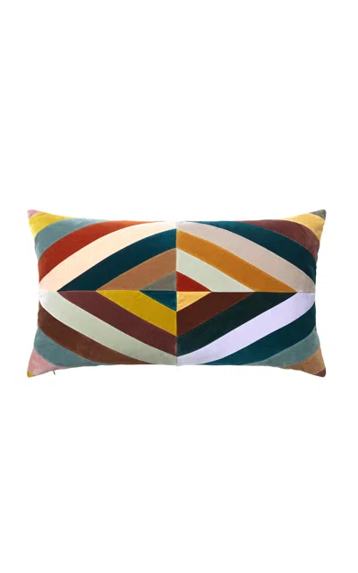 Christina Lundsteen Liv Cotton Velvet Cushion In Multi