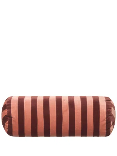 Christina Lundsteen Red And Pink Striped Barrel Cushion