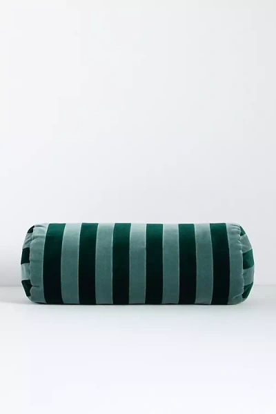 Christina Lundsteen Stripe Bolster Cushion Pillow In Blue