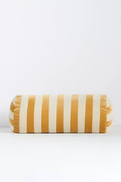 Christina Lundsteen Stripe Bolster Cushion Pillow In Orange