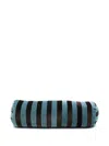 Christina Lundsteen Striped Bolster Cushion (20cm X 60cm) In Blue