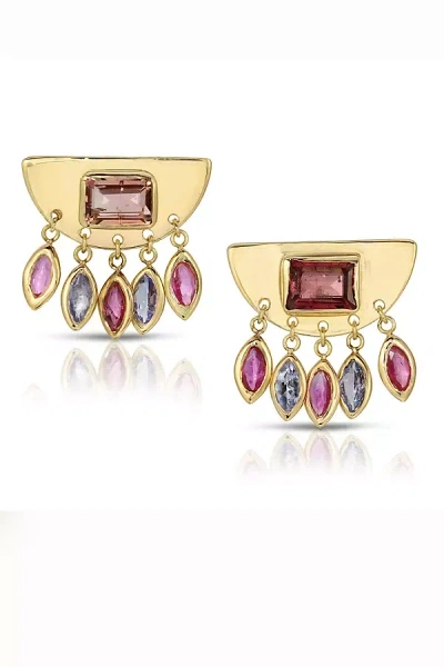 Christina Magdolna Jewelry Christina Magdolna Aztec Rain Earrings In Pink