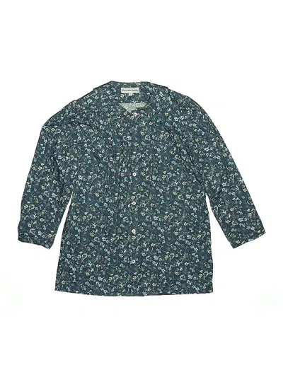 Pre-owned Christina Rohde Kids' 3/4 Sleeve Button Down Shirt In Blue
