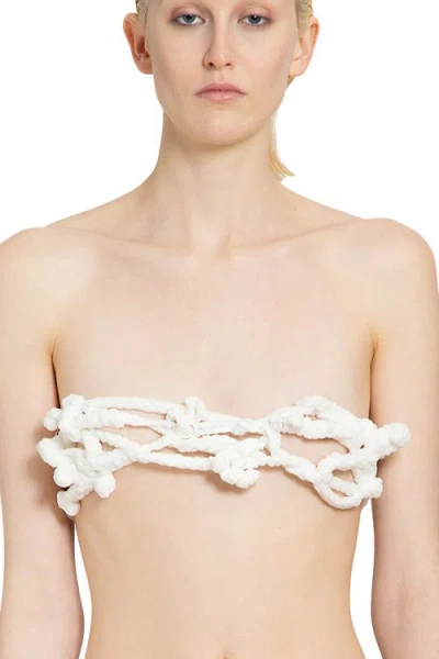 Christina Seewald Rope Knit Yasi Bra In White