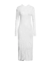 Christina Seewald Woman Midi Dress White Size M Viscose, Elastane, Polyamide