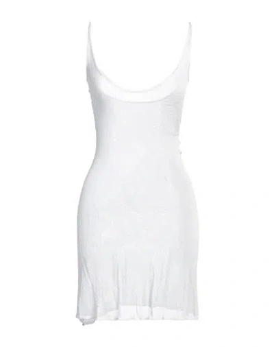 Christina Seewald Woman Mini Dress Ivory Size L Viscose, Nylon In White