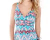 Christina Swimwear D-cup Crossover Drawstring Underwire Tankini Top In Desert Praise In Multi