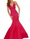 Christina Wu Mermaid Lace-up Prom Dress In Fuchsia