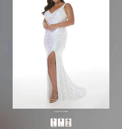 Christina Wu Sewuin Gown 16960 In White Irridescent