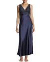 Christine Lingerie Bijoux Lace-trim Nightgown In Platinum