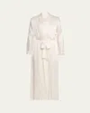 Christine Lingerie Bijoux Long Silk Robe In White